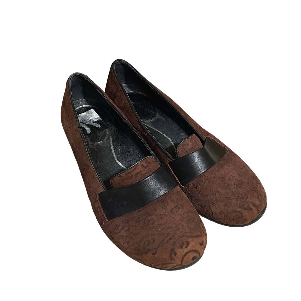 Dansko Burgundy Floral Clogs Sz 39